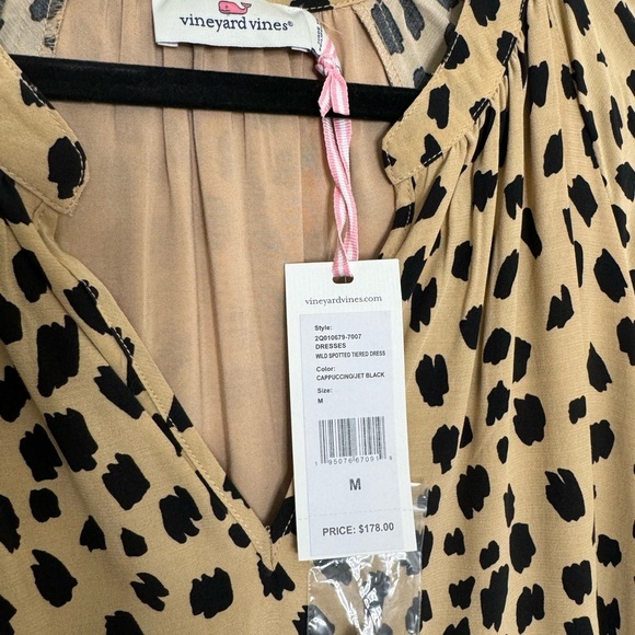 Vineyard Vines Tan and Black Long Sleeve Dress - Picture 11 of 14